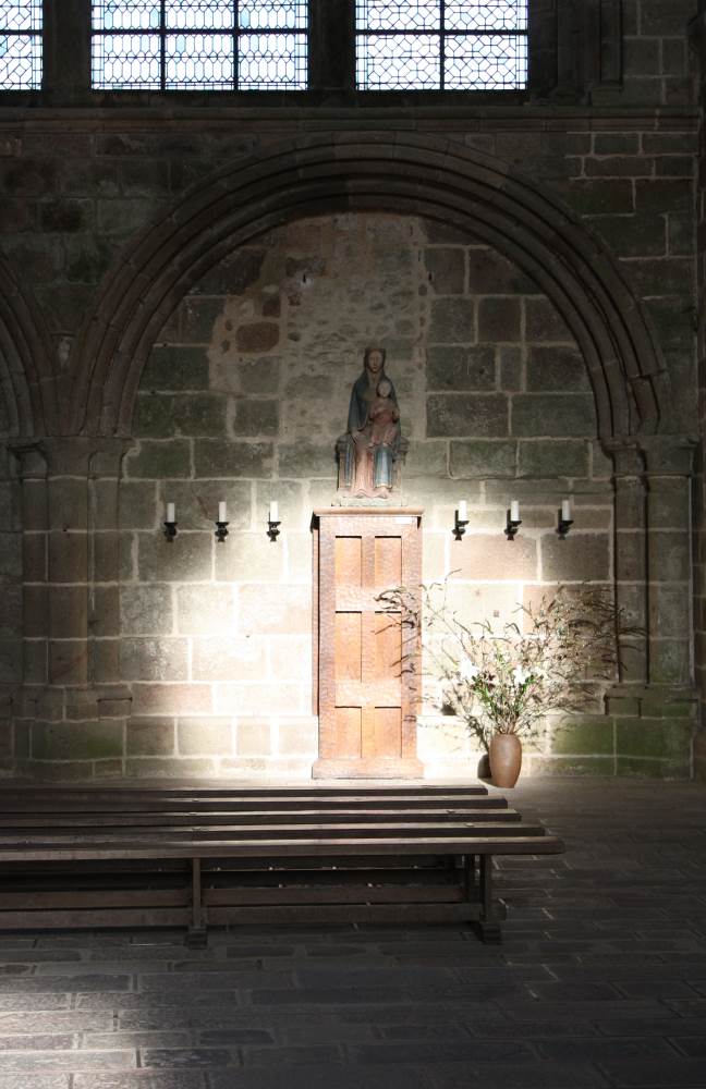 Illuminated door Mont St Michel