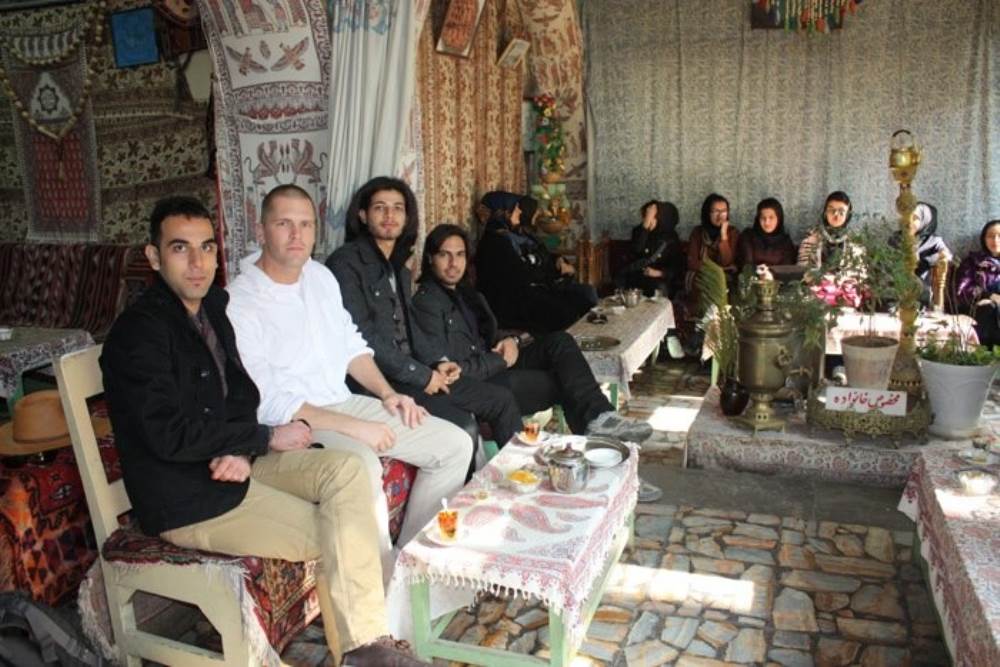 Friends in Esfahan Tea House