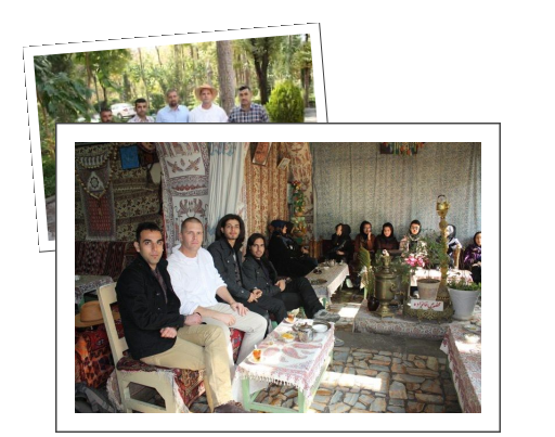 Friends at Esfahan tea house