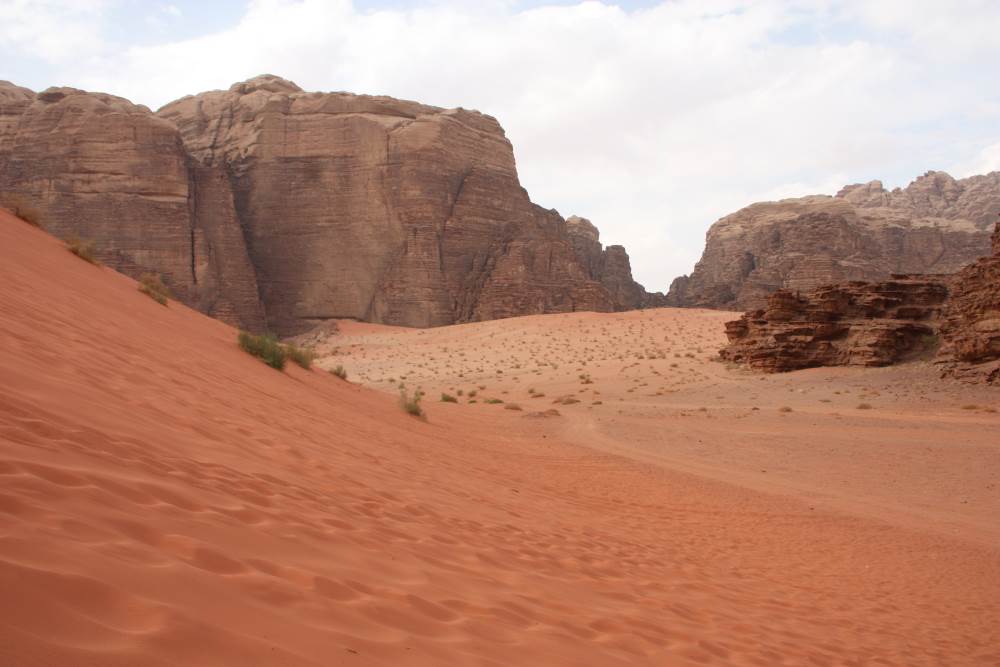 The red sand of Wadi Rum