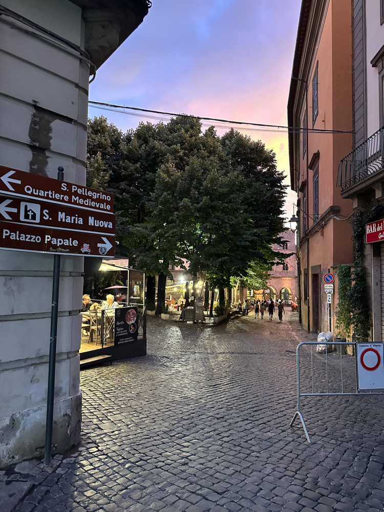 Evening sets in Viterbo