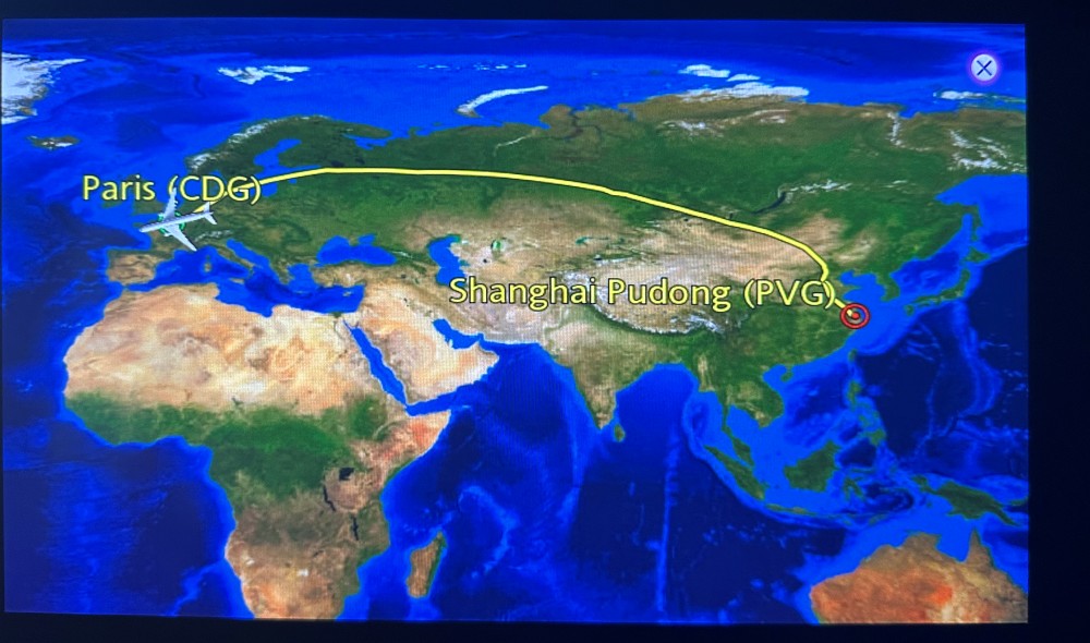 Flight Map PVG-CDG 3