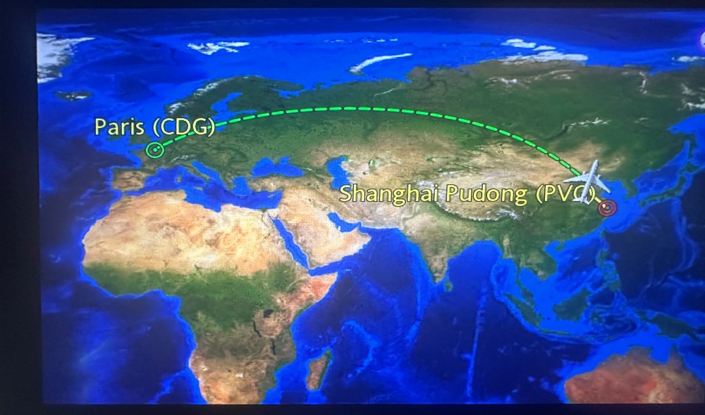 Flight Map PVG-CDG
