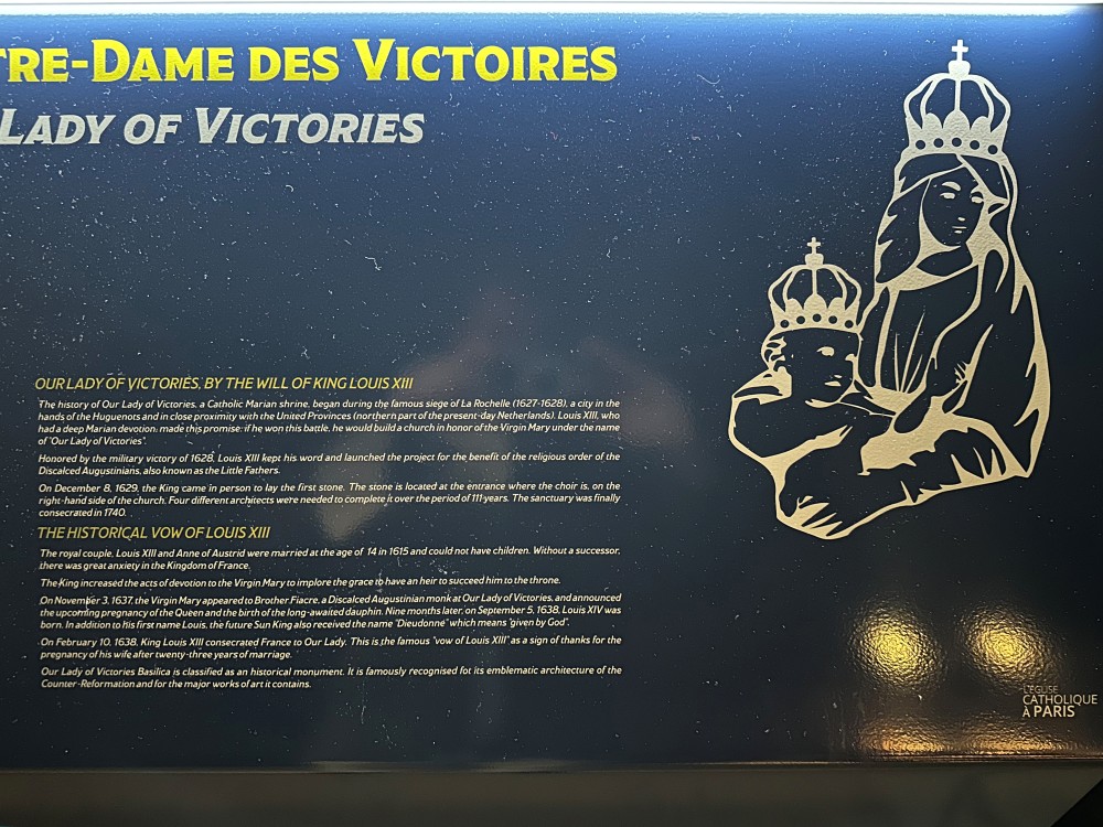 Notre-Dame des Victoires dedication