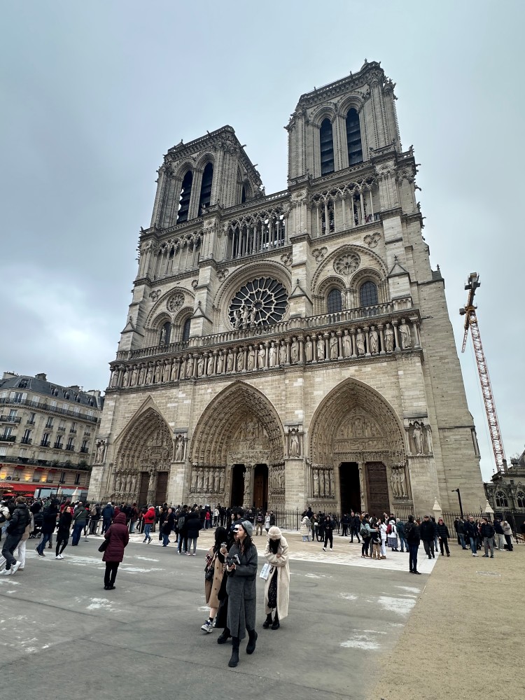 Outside Notre-Dame de Paris