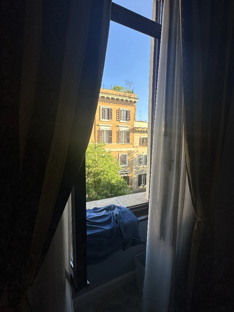 Evening sun through the window