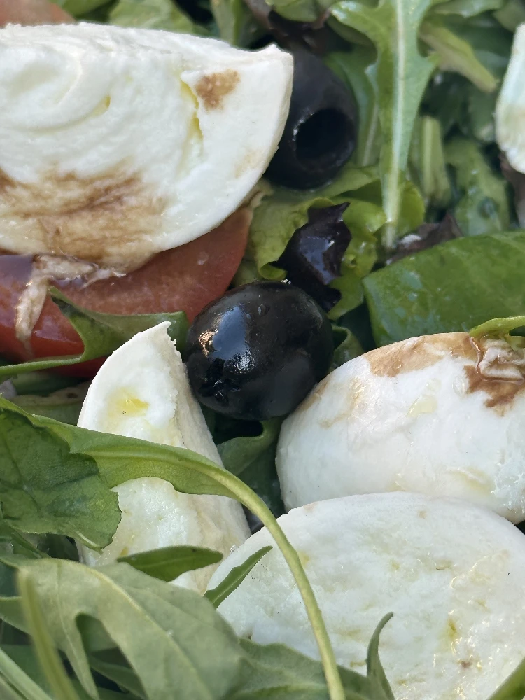 Olives and mozzarella