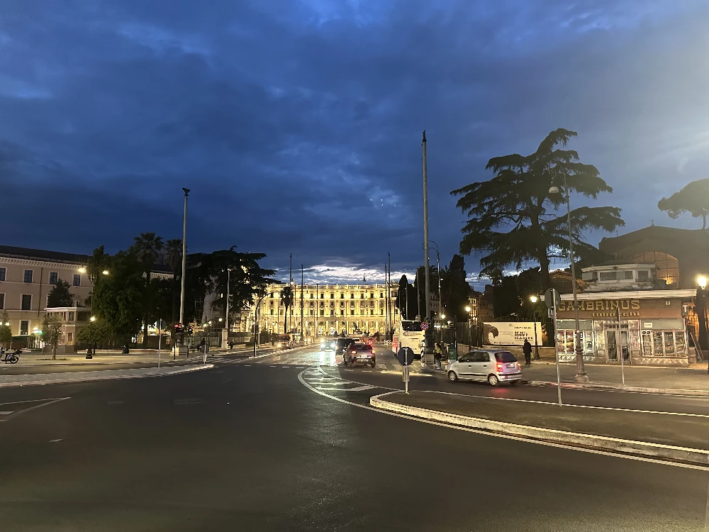 Piazza della Repubblica from outside Termini