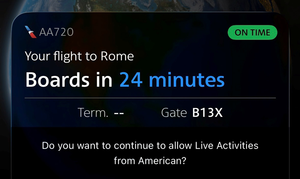Boarding to Rome