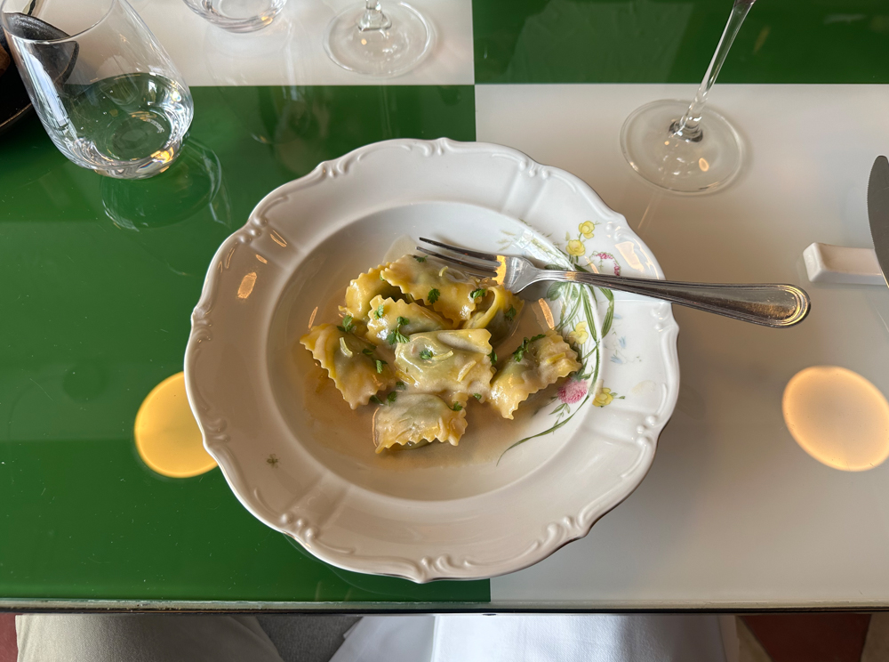 Ravioli in Anchovy Butter Sauce