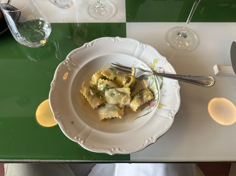 Ravioli in Anchovy Butter Sauce