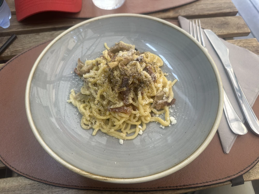 Tonnarelli alla Gricia con Carciofi